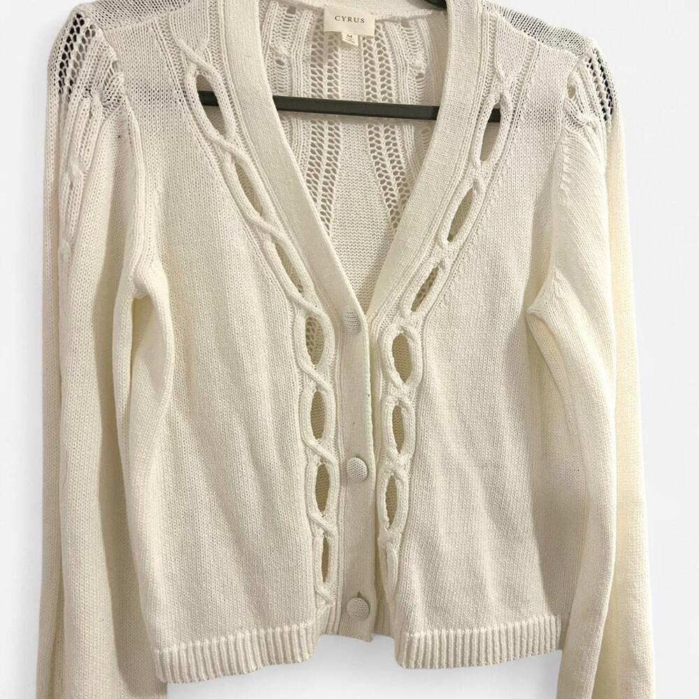 CYRUS Knit Textured Cardigan - Picture 3 of 8
